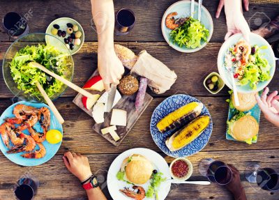 Food Table Celebration Delicious Party Meal Concept