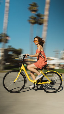 women on bike exercising