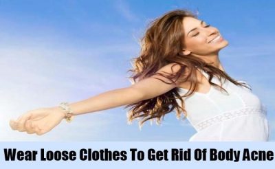 wear clothes to get rid of acne