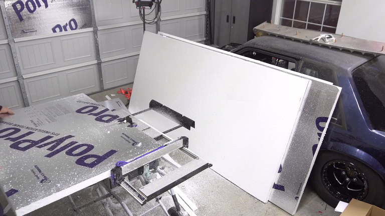 Garage door insulation