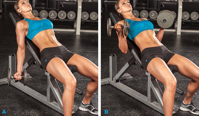 Exercise Incline Dumbbell curl