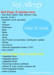 Soy Allergy - What to avoid