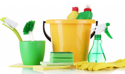 green homemade cleaning